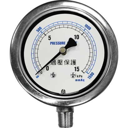 Multi-functional all-steel vertical pressure gauge